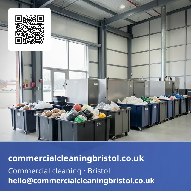Waste-stream separation programme in action across a large loading-bay compactor area