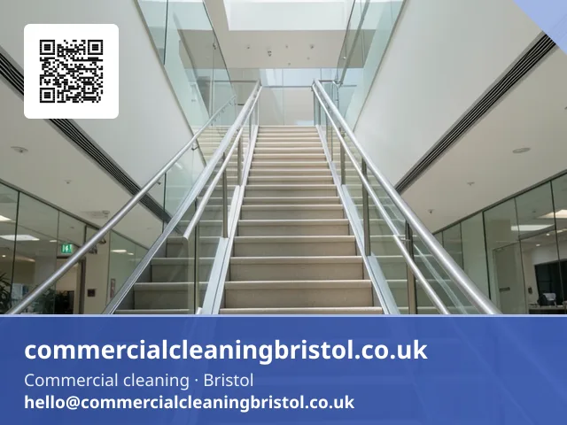Stairwell handrail run wiped continuously down four flights