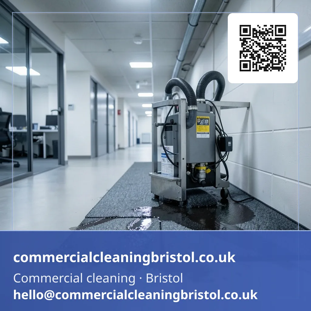 Carpet extraction machine working soaked carpet tiles in slow deliberate passes