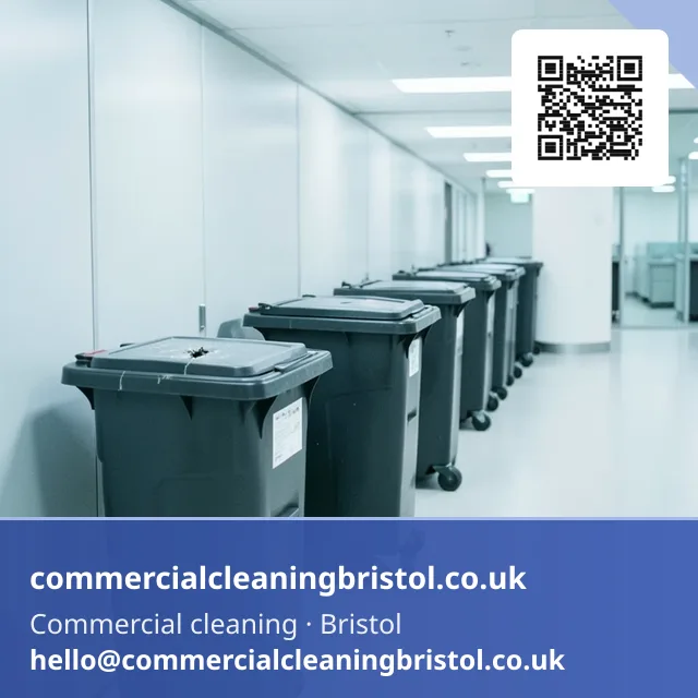Waste-bin fleet inspected in a service corridor