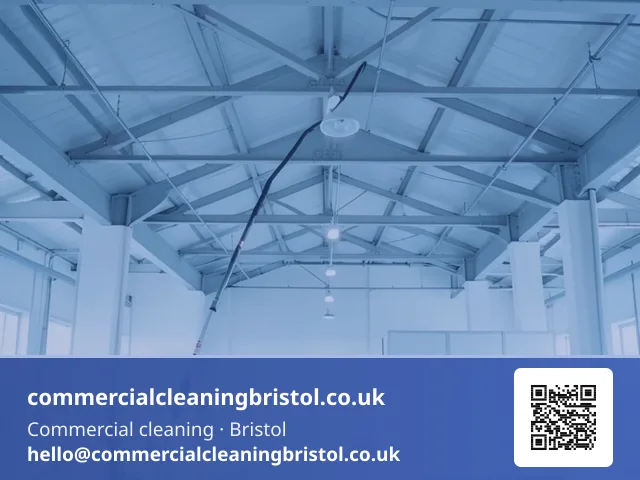 High-level dust audit carried out with a telescopic pole along a run of ceiling beams