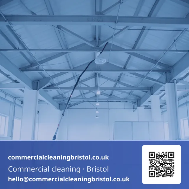High-level dust audit carried out with a telescopic pole along a run of ceiling beams
