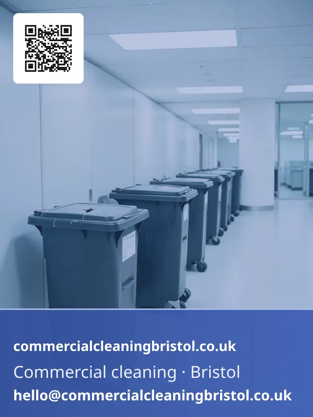 Waste-bin fleet inspected in a service corridor