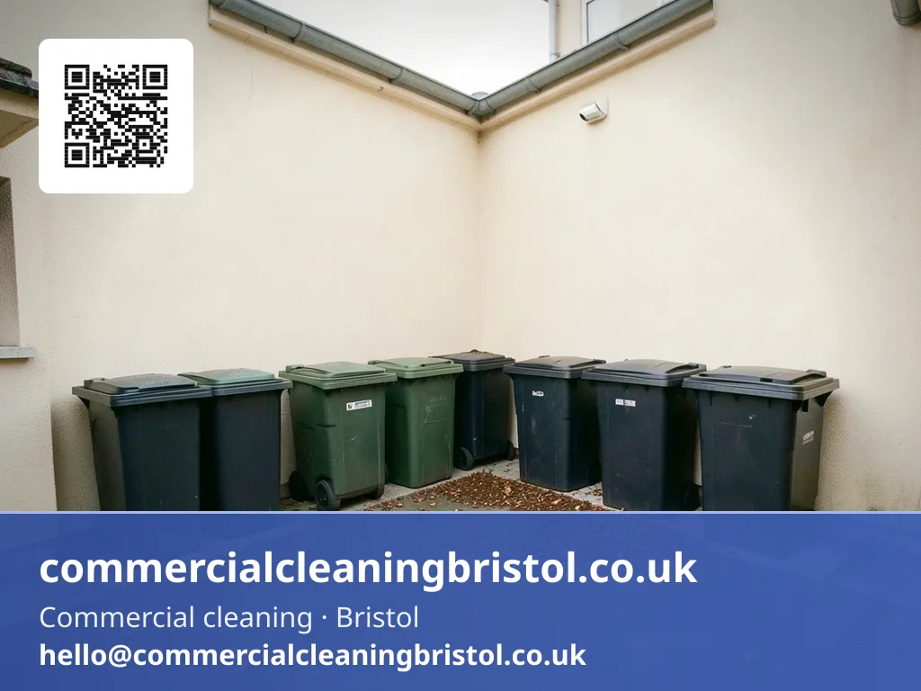 Bin-store area swept clear of loose debris