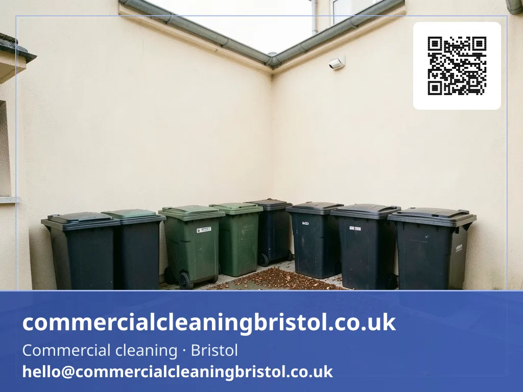 Bin-store area swept clear of loose debris