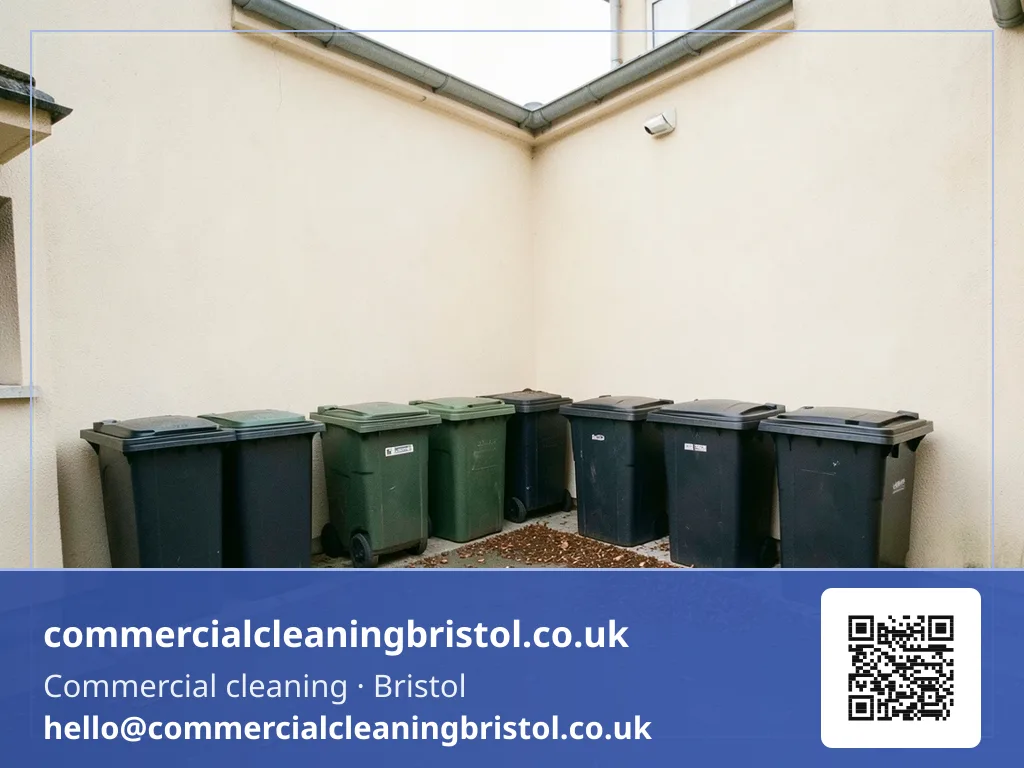 Bin-store area swept clear of loose debris