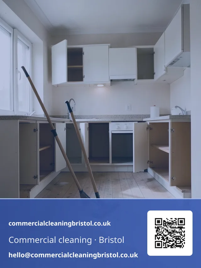 Void flat's kitchen floor mopped ahead of a new tenant moving
