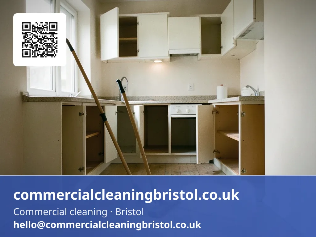 Void flat's kitchen floor mopped ahead of a new tenant moving