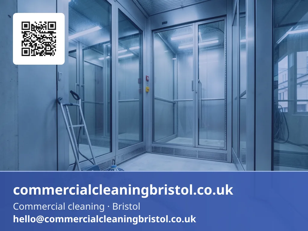 Goods lift floor mopped between deliveries