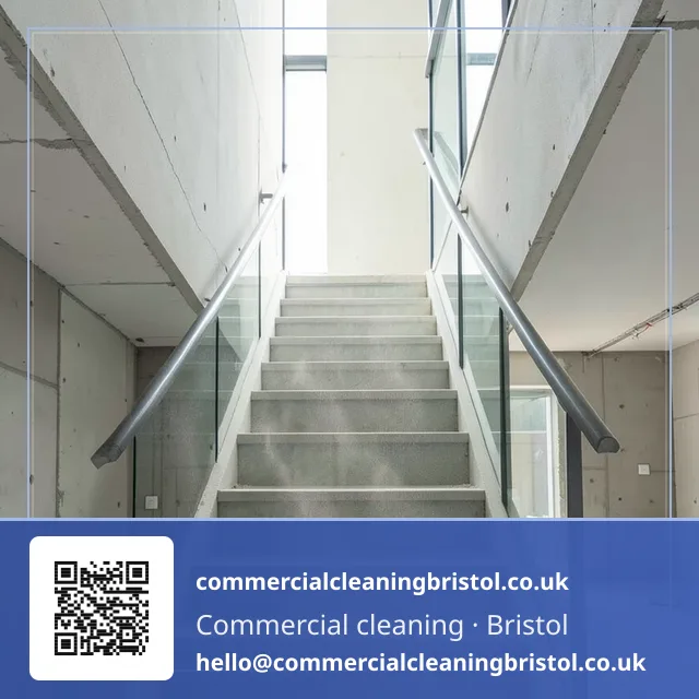 Stairwell dust sweep in a newly completed block