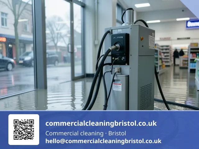 Extraction equipment rapidly mobilised into a flooded retail unit